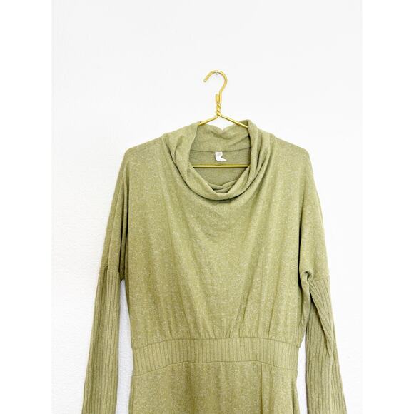 Anthropologie Daily Practice Arabella Moss Drapey Midi Sweater Dress Medium Chic - Picture 4 of 13